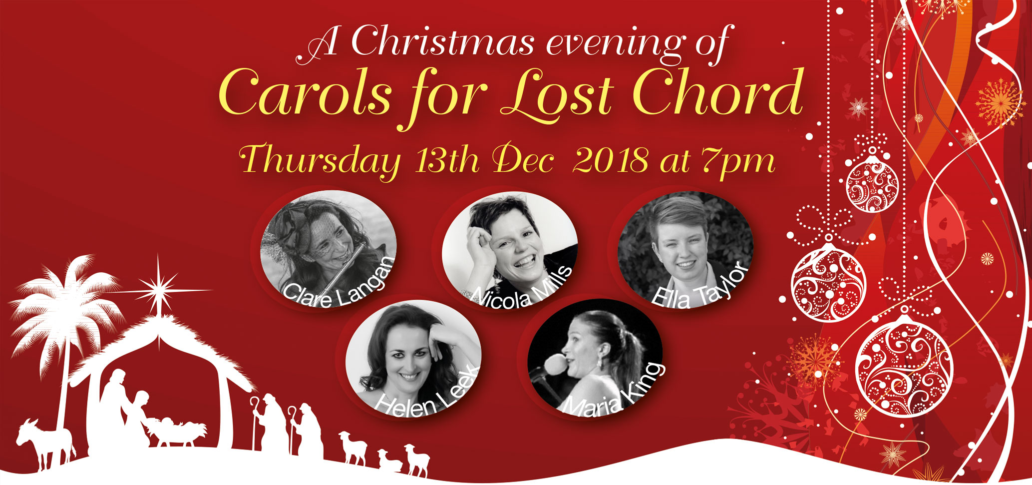 A Christmas evening of Carols 2018 for Lost Chord
