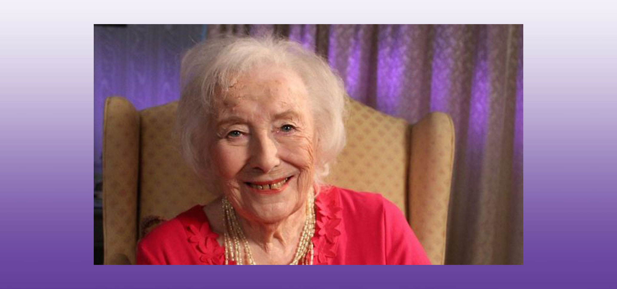 Dame Vera Lynn, one of our patrons, gives encouragement in hard times